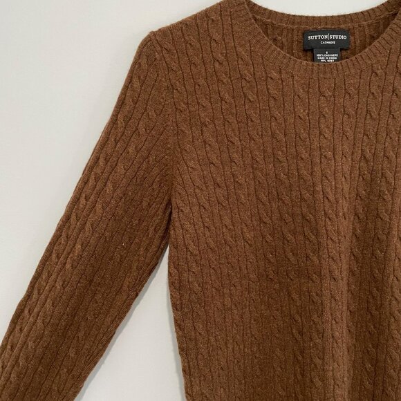 Sutton Studio Cashmere Brown Sweater Size S - Picture 4 of 10